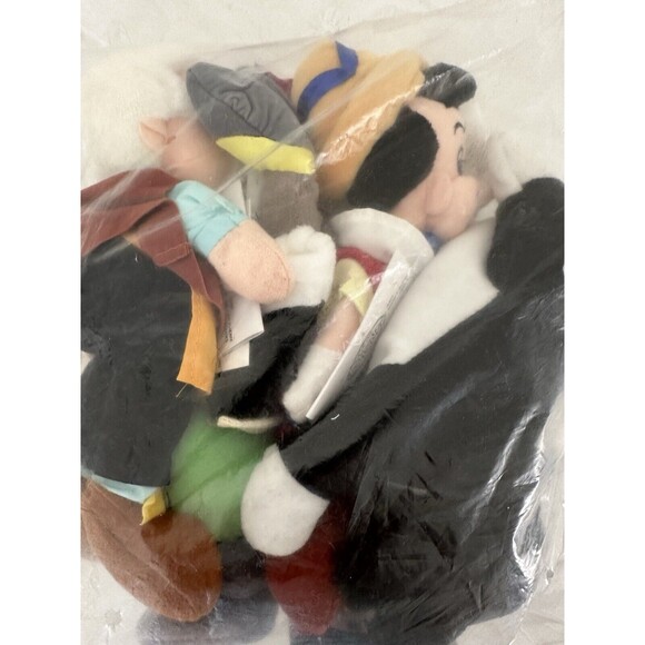 Disney Store Pinocchio Jiminy Cricket Set Of 4 Mini Bean Bag Plush 8” Sealed NWT - Picture 12 of 12